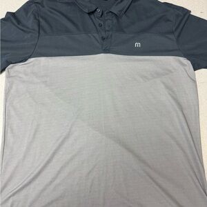 Travis Mathew Two-Tone Polo in Charcoal and Light Gray